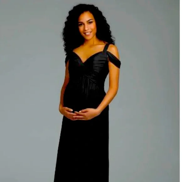 Hayley Paige Occasions | Dresses | Hayley Paige Occasions Maternity  Bridesmaid Dress Black 582 Size 2 | Poshmark